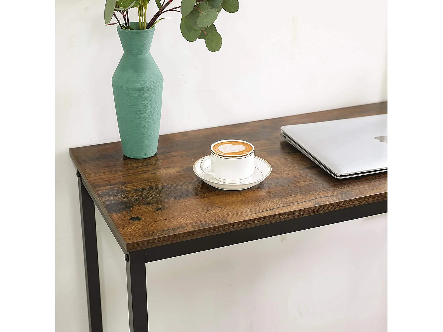 Bartafel rustieke stijl staal zwart 100x40x90 cm