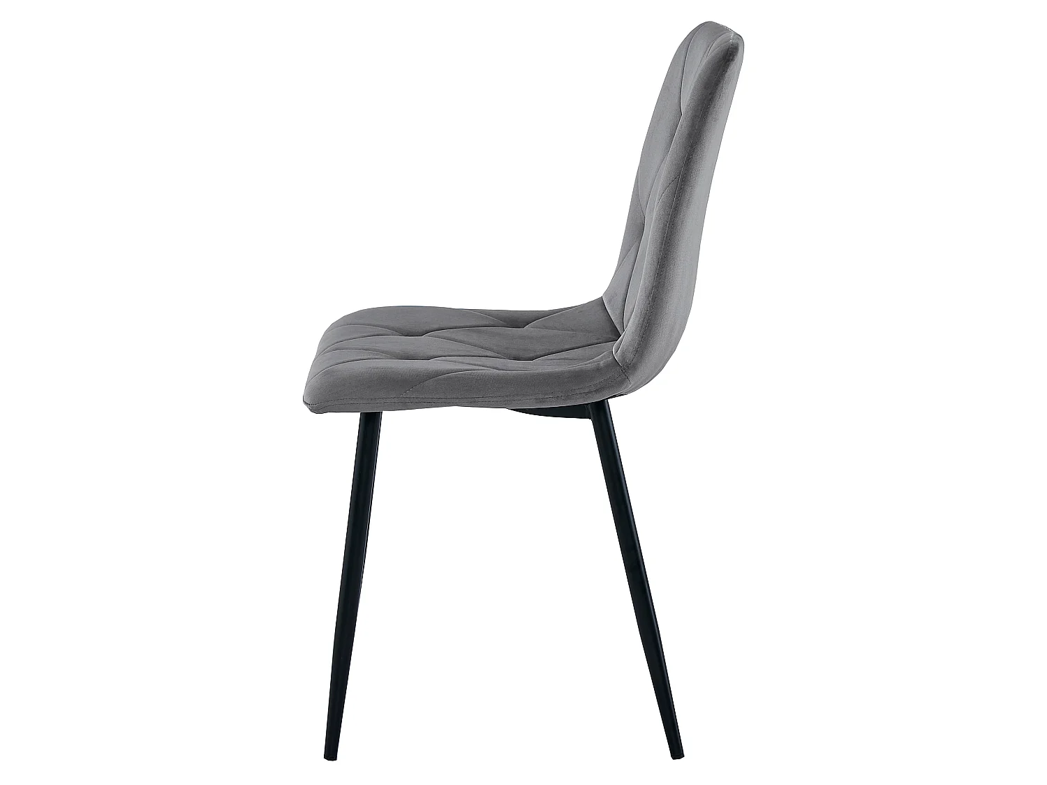 Chaise de salle à manger design moderne métal noir 60x58x56 cm