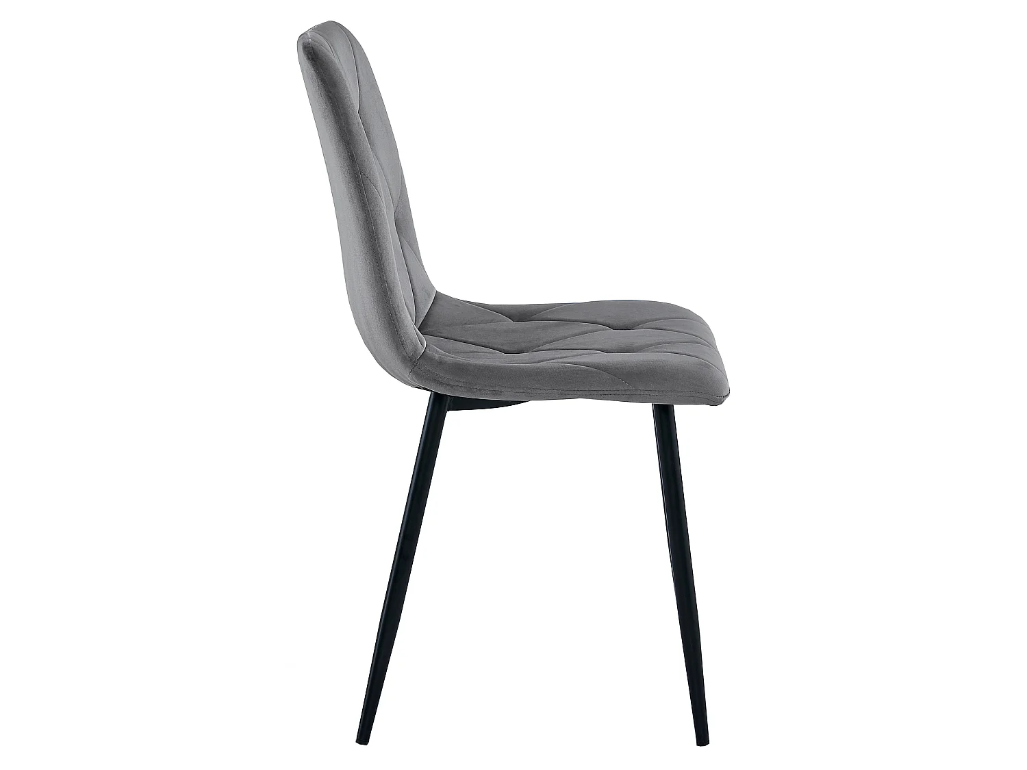 Chaise de salle à manger design moderne métal noir 60x58x56 cm