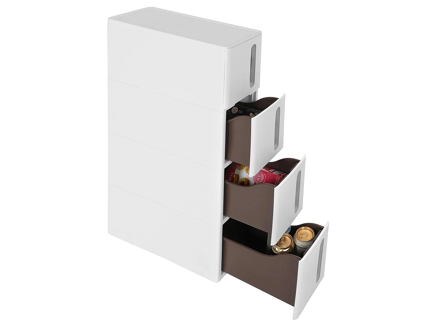 Badkamerkast op wielen met lades polypropyleen wit 17,3x45,2x84 cm