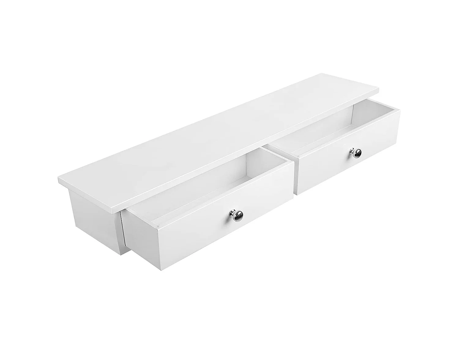Wandkast met lades voor kinderkamer MDF wit 65x15x10 cm