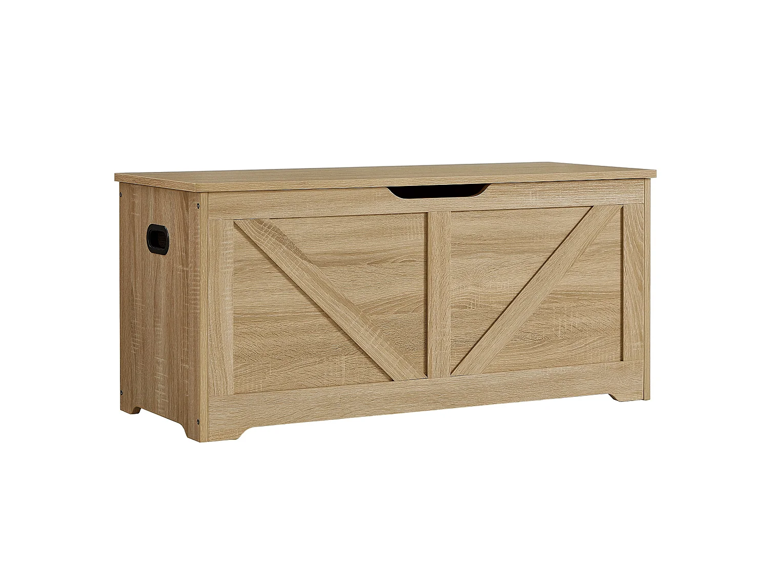 Opbergkist Sonoma houten zwart 100x40x46 cm