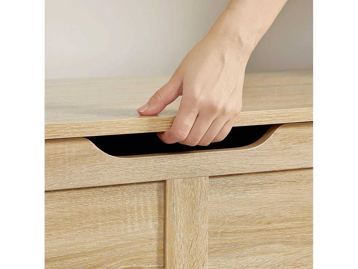 Opbergkist Sonoma houten zwart 100x40x46 cm