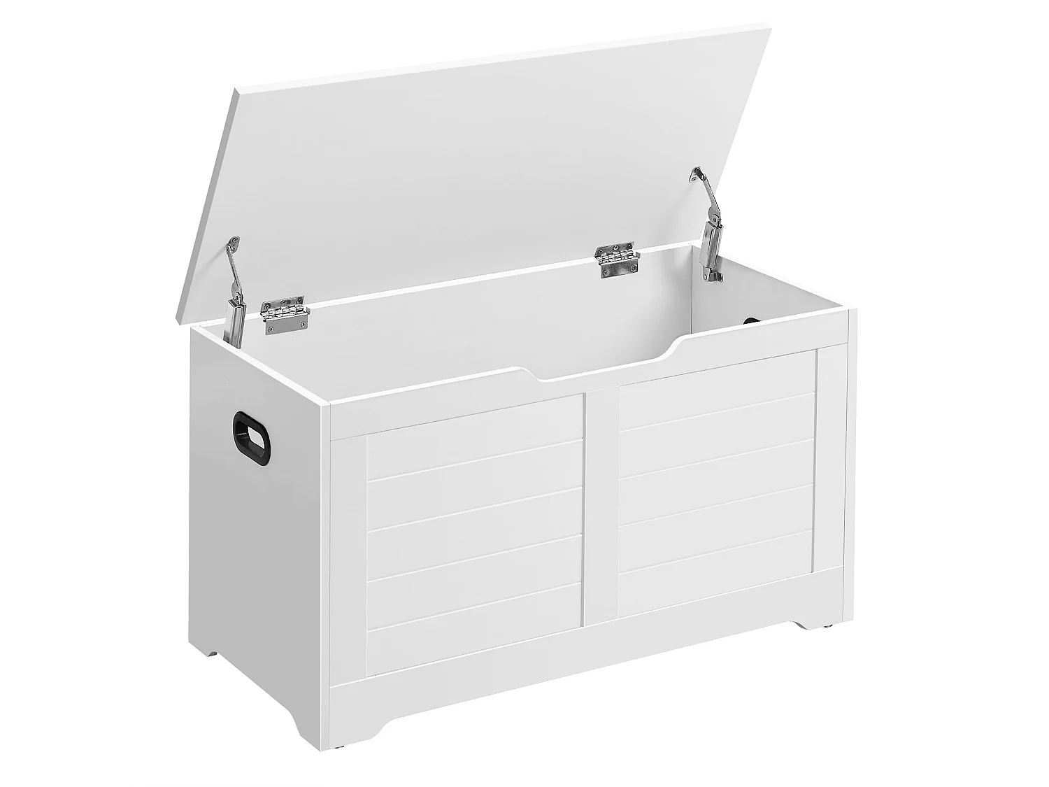 Opbergkist praktisch spaanplaat wit 80x40x46 cm