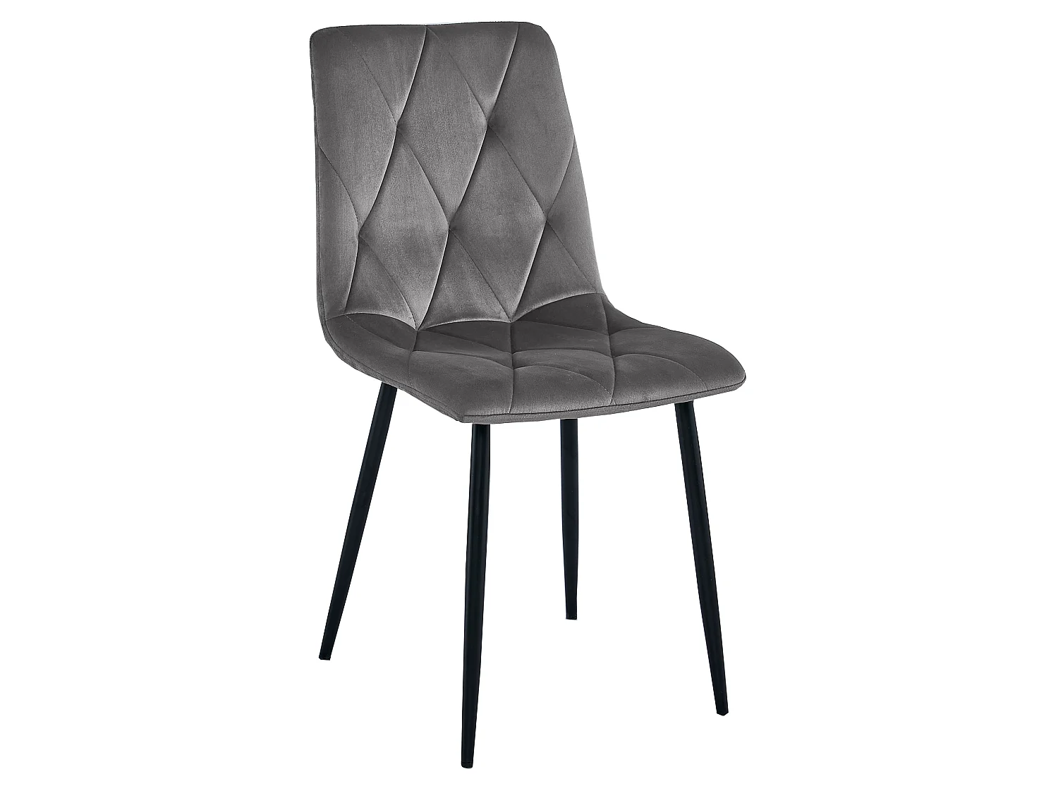Chaise de salle à manger design métal noir 68x58x59 cm