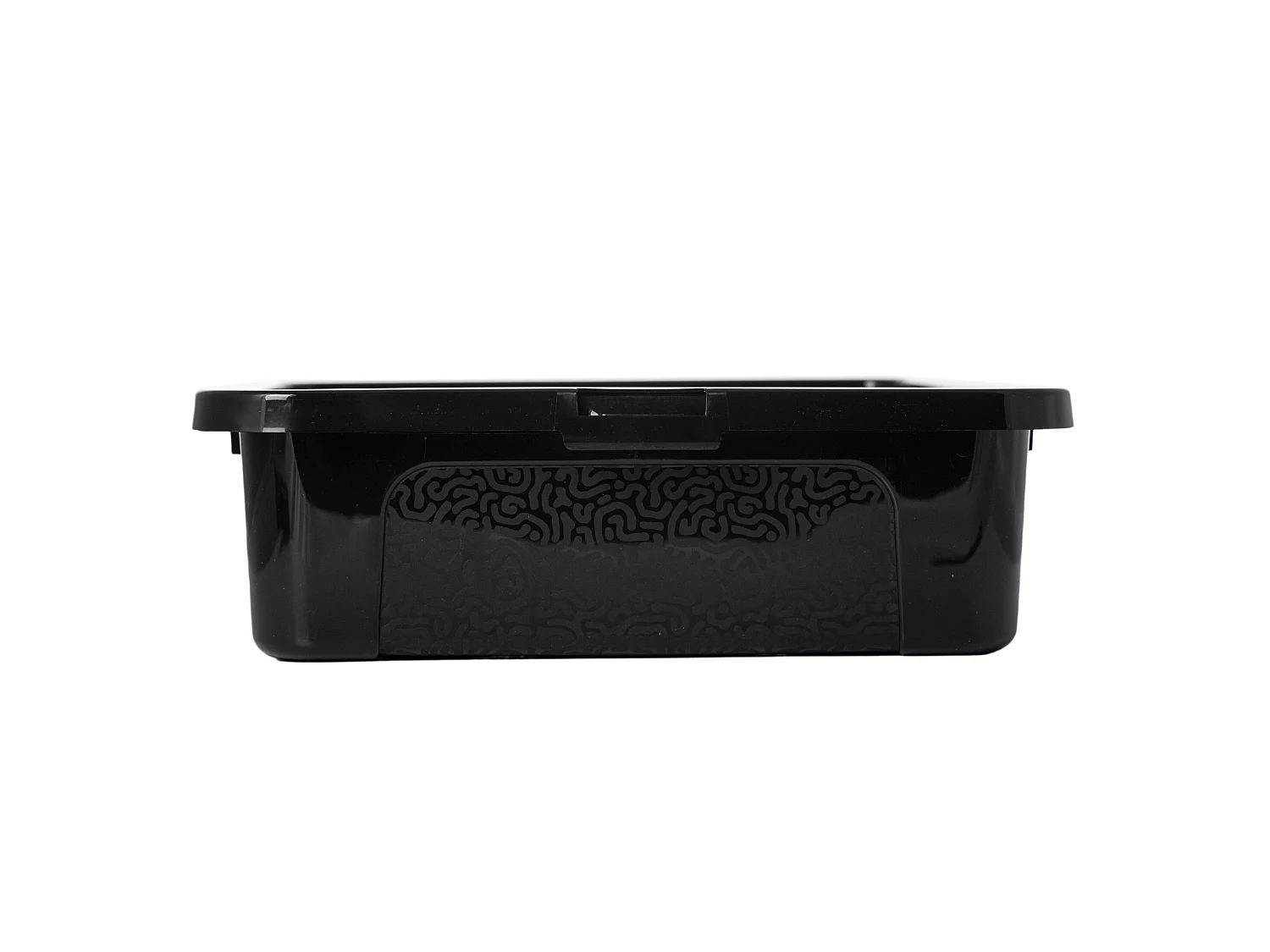 Kunststof opbergbox met deksel MultiBox 40x33x10 cm, 10 L zwart