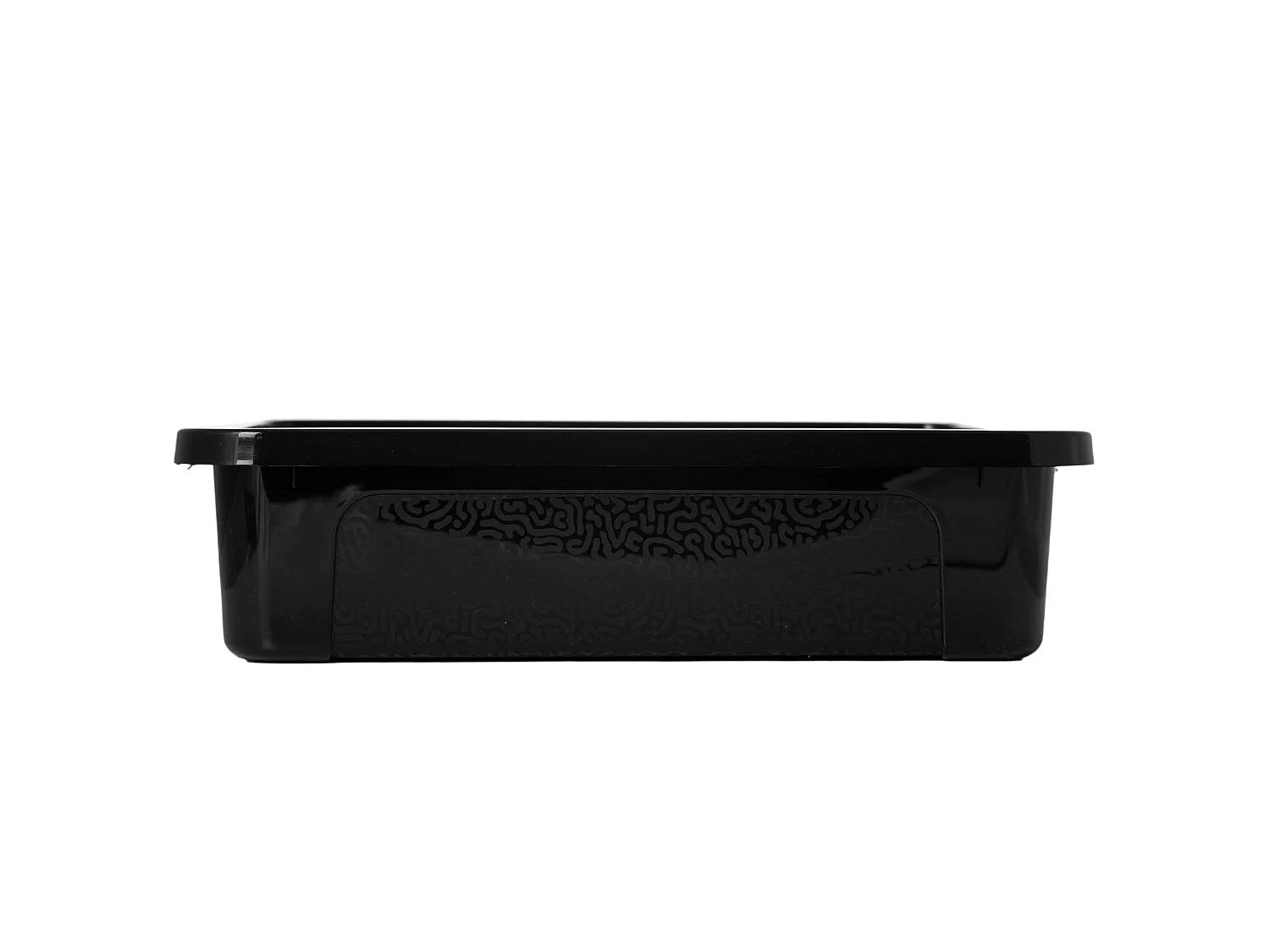 Kunststof opbergbox met deksel MultiBox 40x33x10 cm, 10 L zwart