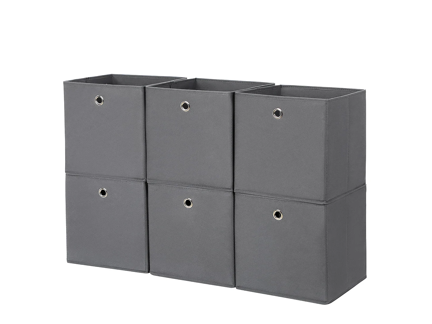 Organisateur de rangement pratique en non-tissé gris 30x30x30 cm