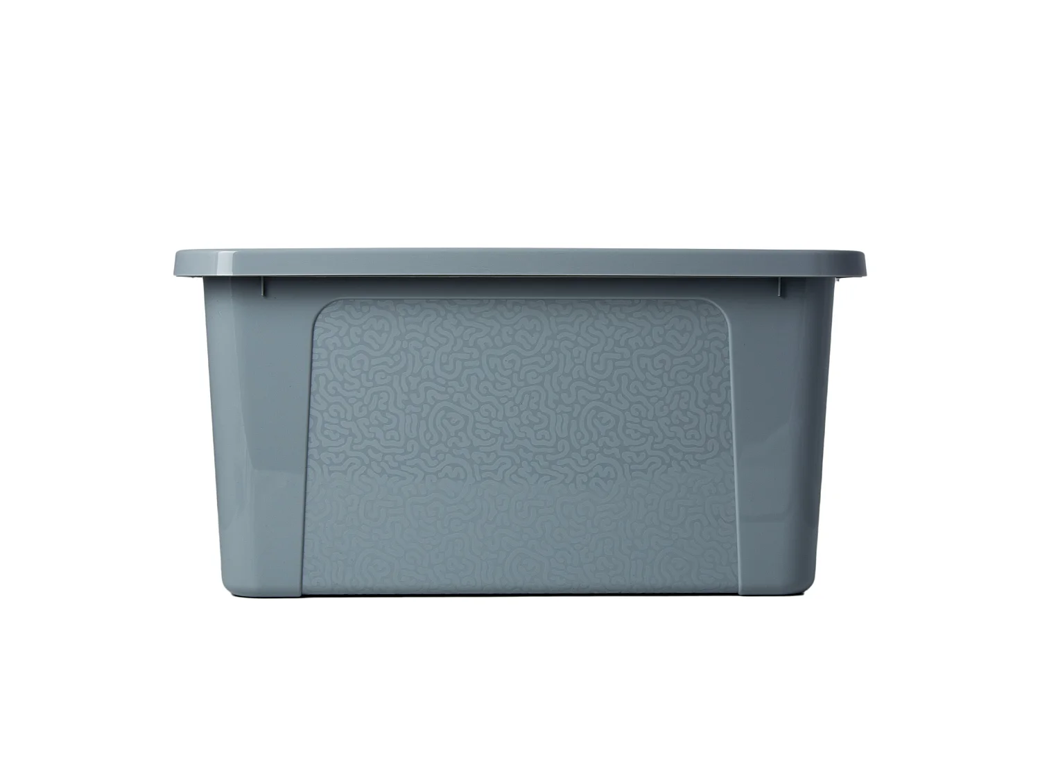 Plastic opbergbox met deksel kunststof grijs 40x33x20 cm, 20 L