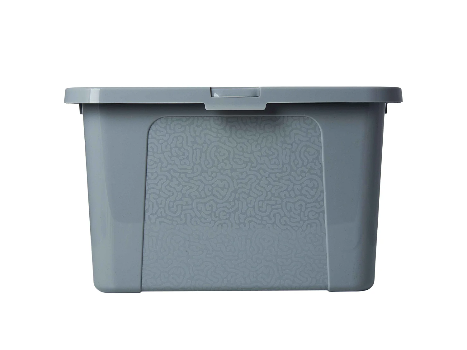 Plastic opbergbox met deksel kunststof grijs 40x33x20 cm, 20 L