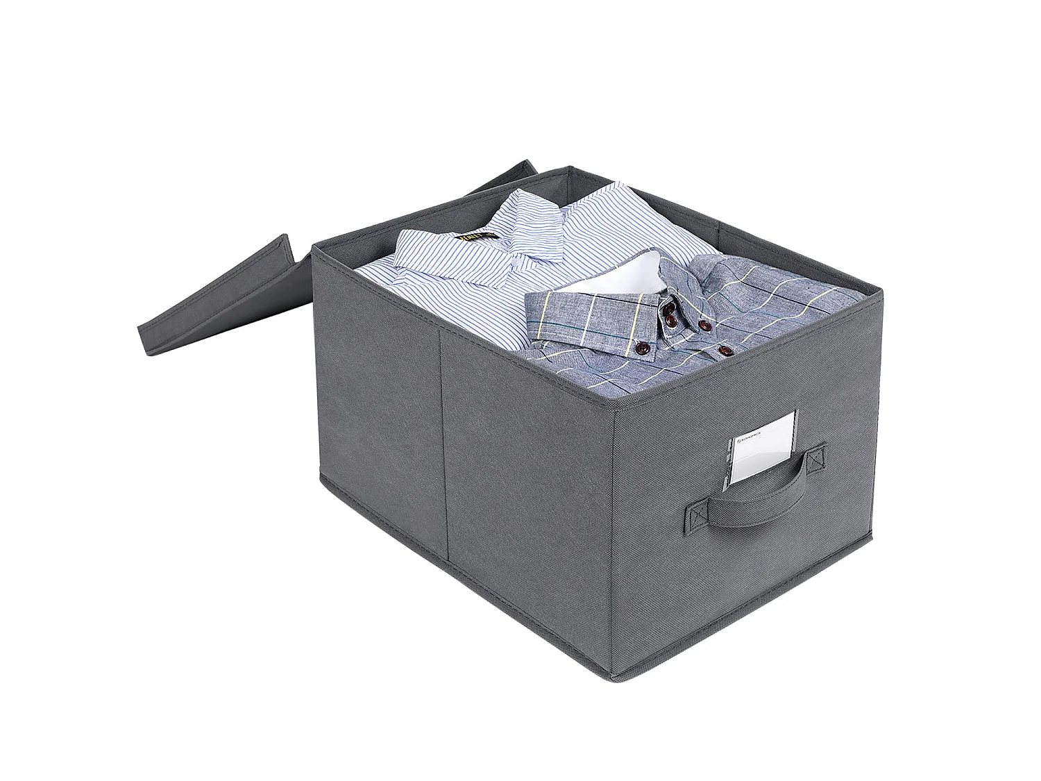 Organisateur de rangement pratique en non-tissé gris 30x40x25 cm