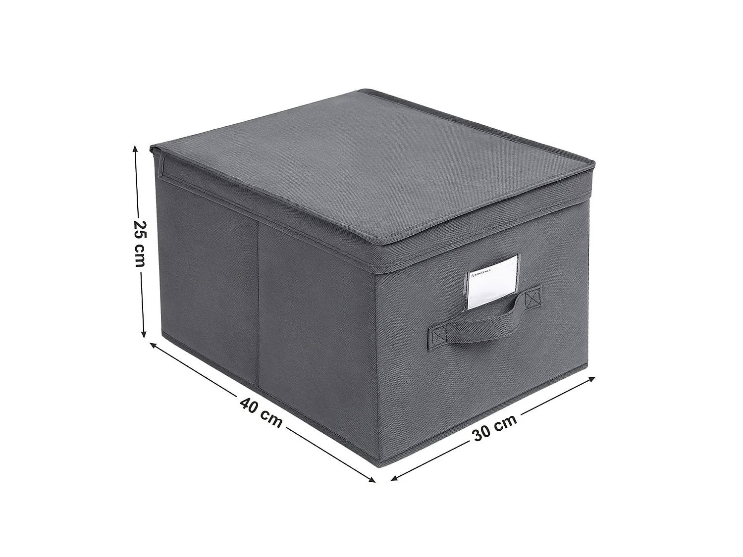Organisateur de rangement pratique en non-tissé gris 30x40x25 cm