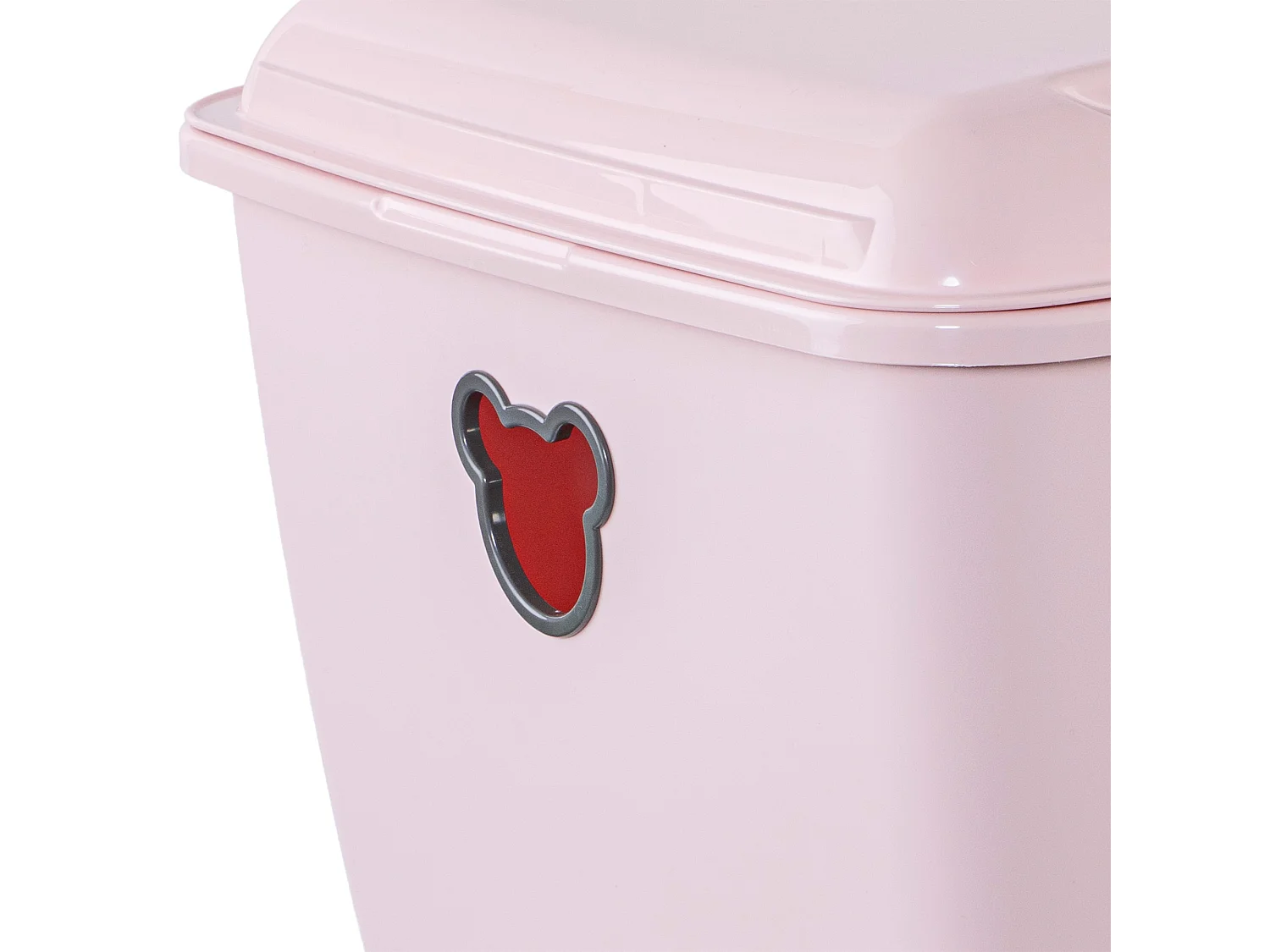 Boîte de rangement pour jouets à roulettes en plastique ours rose 55 L 53,4x39,8x37 cm