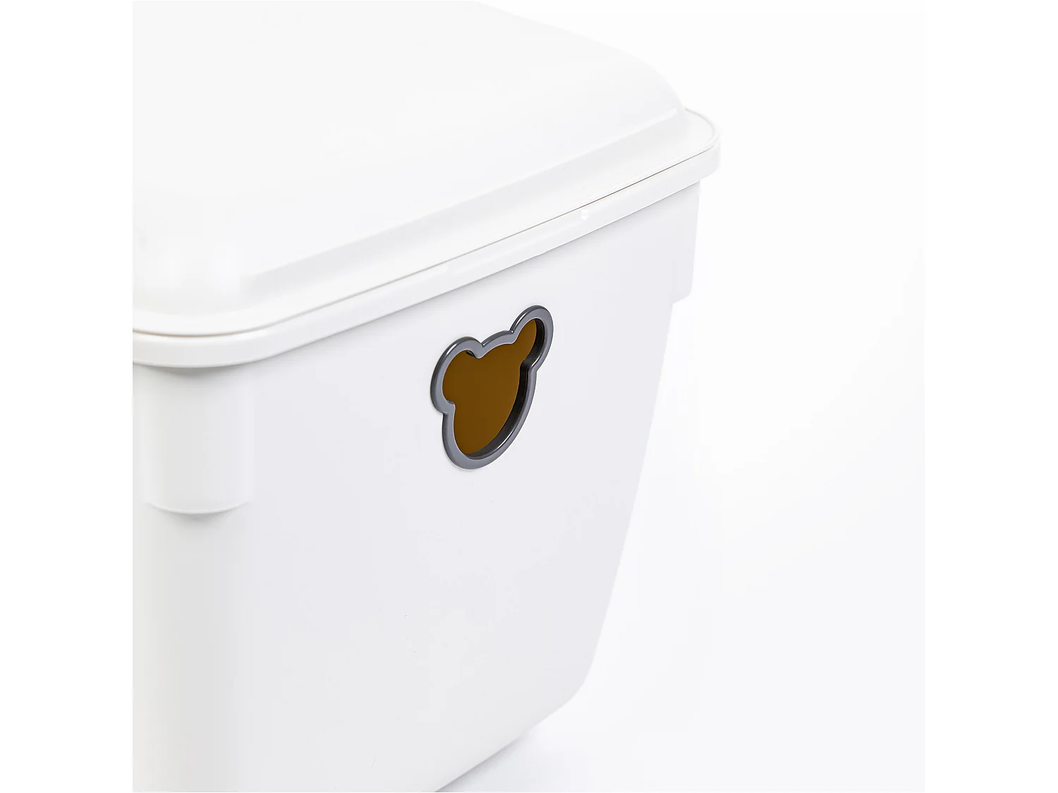 Plastic opbergbox voor speelgoed met deksel kunststof wit 40 L 34,1 cm