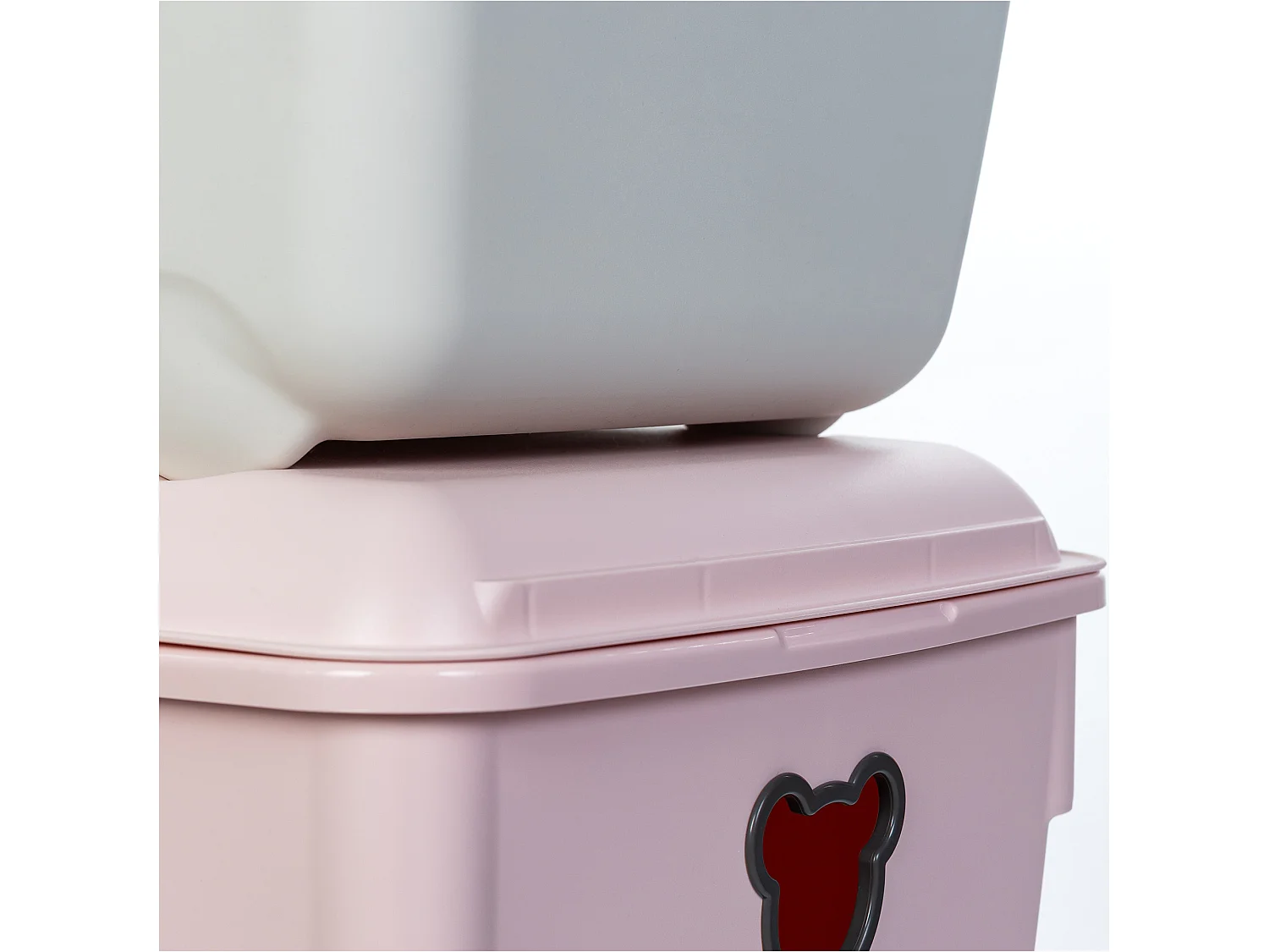Plastic opbergbox voor speelgoed met deksel kunststof wit 40 L 34,1 cm