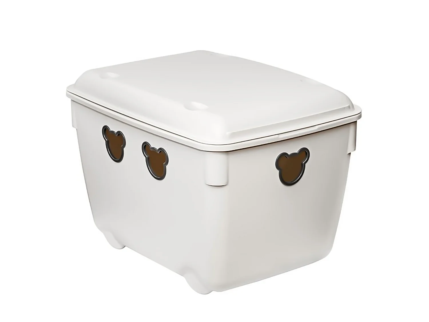 Plastic opbergbox voor speelgoed met deksel kunststof wit 40 L 34,1 cm