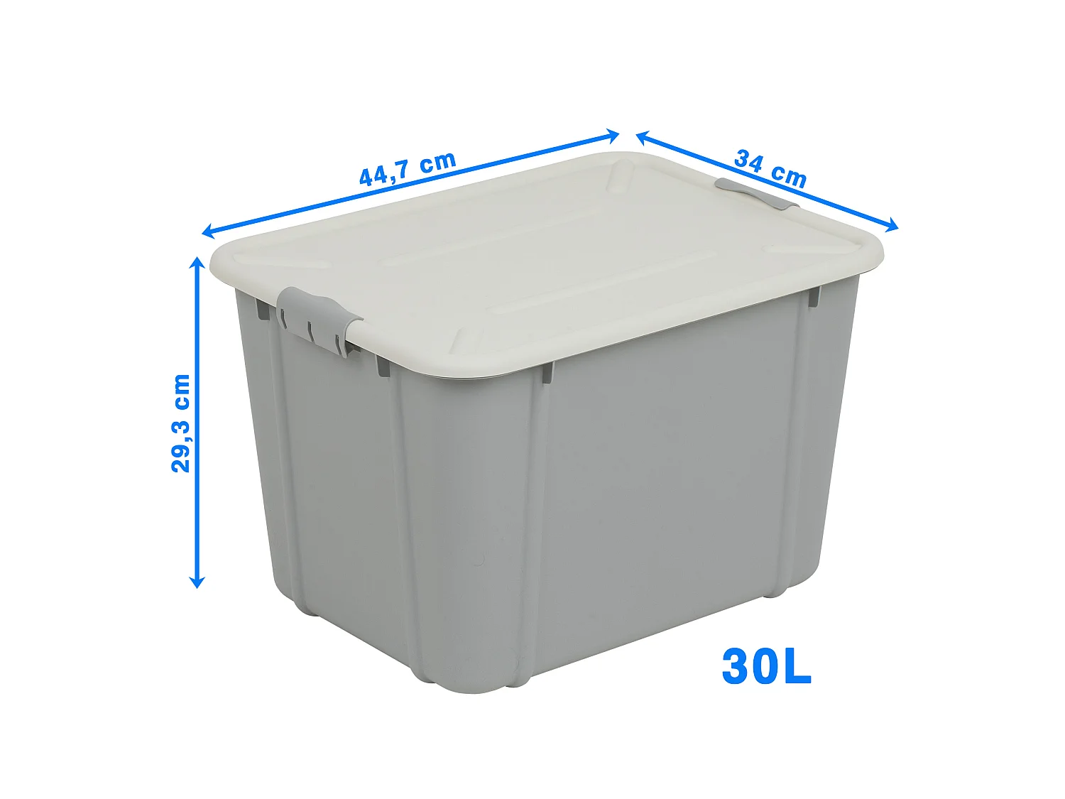 Pojemnik Plastikowy Pudełko 30 L Plastikowe Zamykany Z Pokrywką Pudło Box