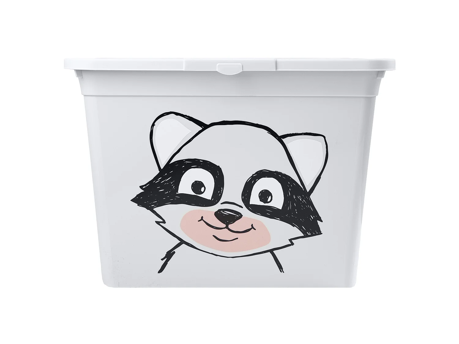Kunststof opbergbox met deksel voor speelgoed wit 15 L 38,4x28,3x20,1 cm