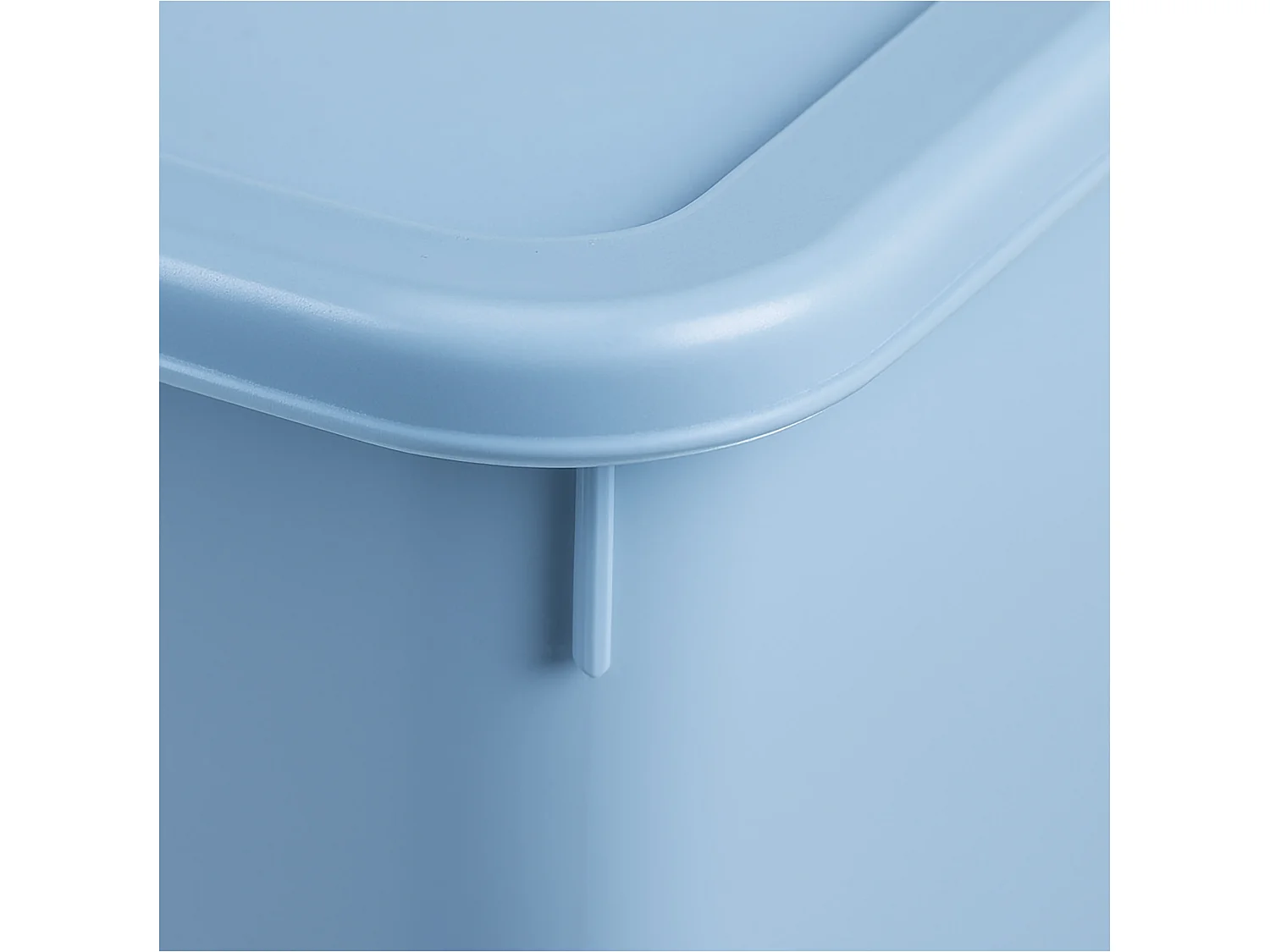 Boîte de rangement pour jouets avec couvercle en plastique bleu 15 L 38,4x28,3x20,1 cm