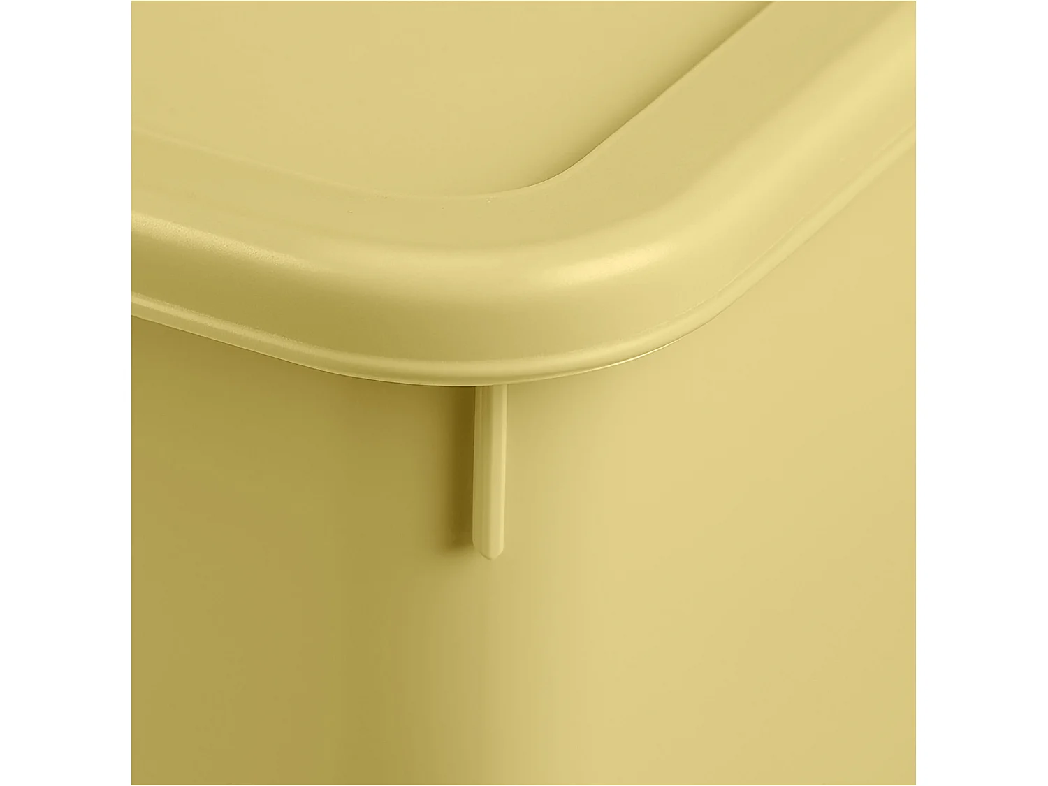 Plastic opbergbox voor speelgoed met deksel, BPA-vrij, kunststof, geel, 15 L
