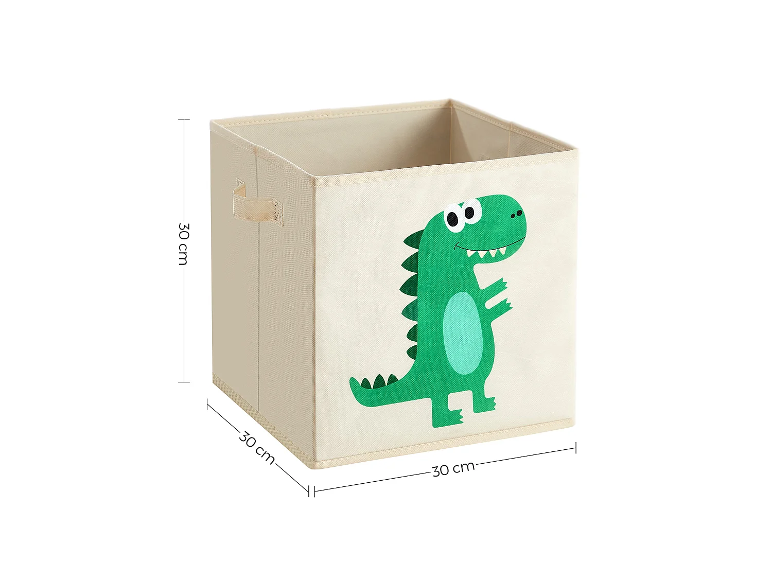Kinderopberger praktisch vliesstof karton beige 30x30x30 cm