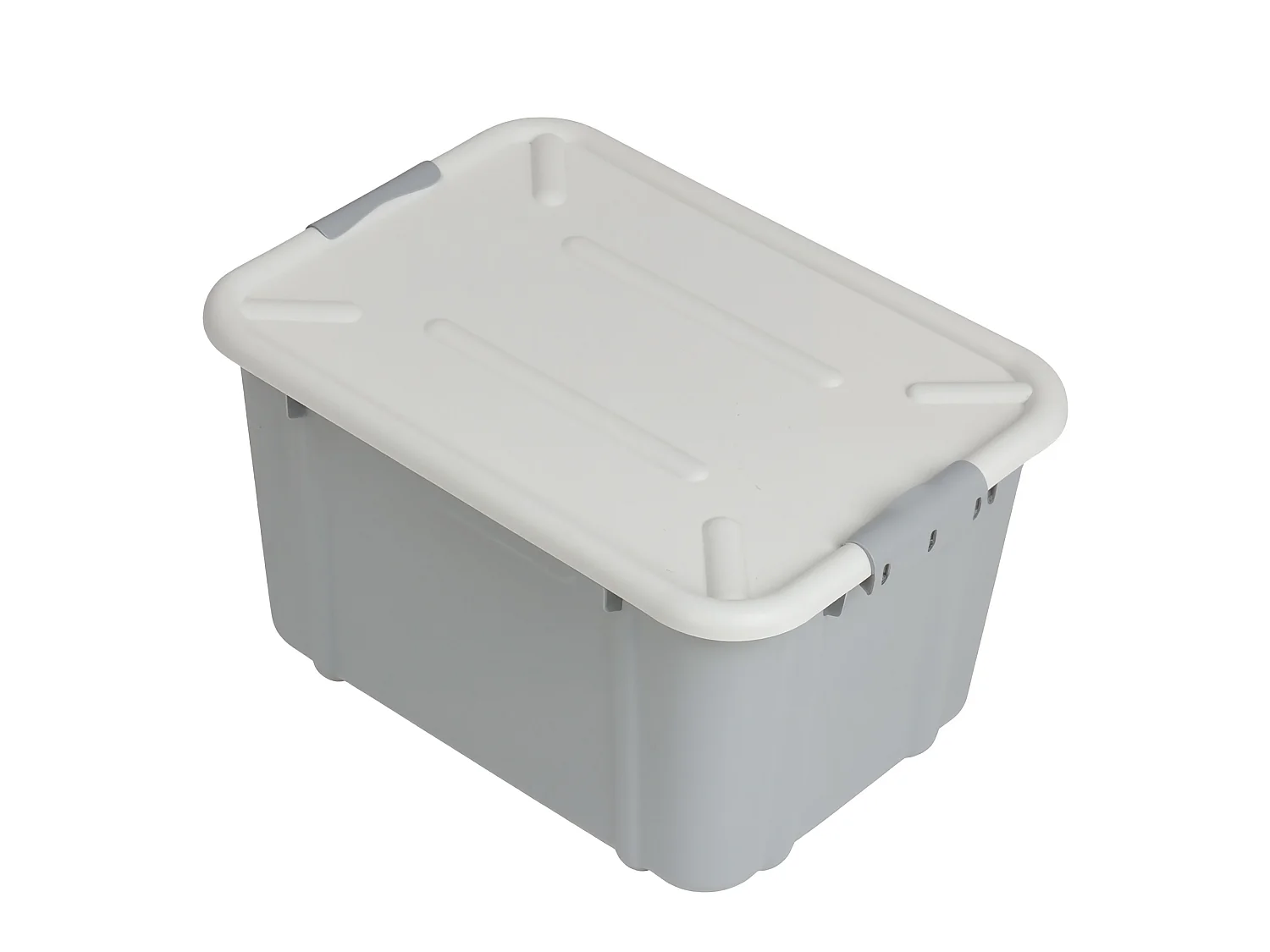 Opbergbox afsluitbaar kunststof lichtgrijs 16 L 38,6x29x21,7 cm