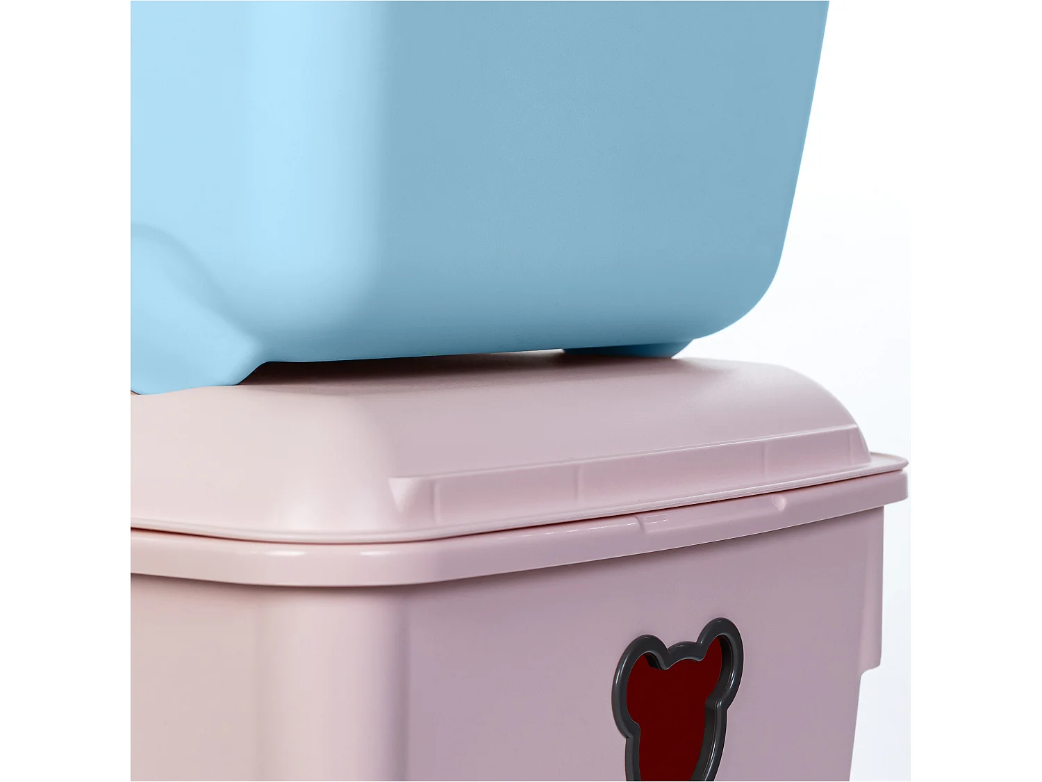 Plastic opbergbox voor speelgoed met deksel kunststof blauw 40 L 49,4x36,8x34,1 cm