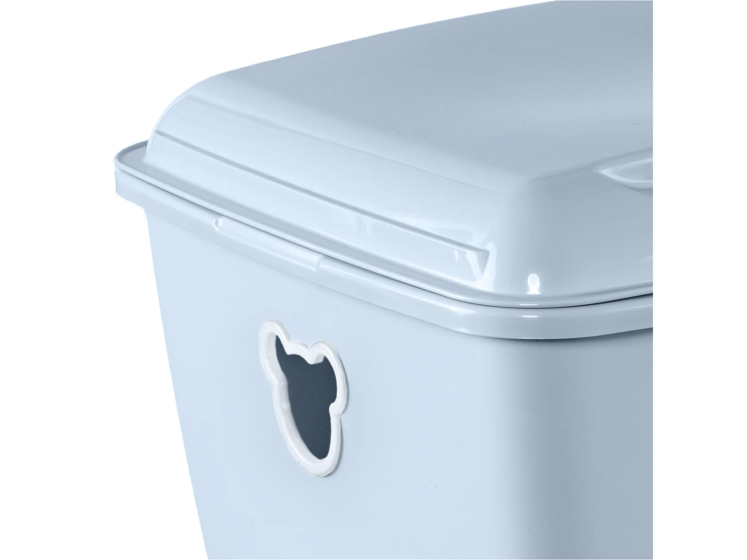 Plastic opbergbox voor speelgoed met deksel kunststof blauw 40 L 49,4x36,8x34,1 cm