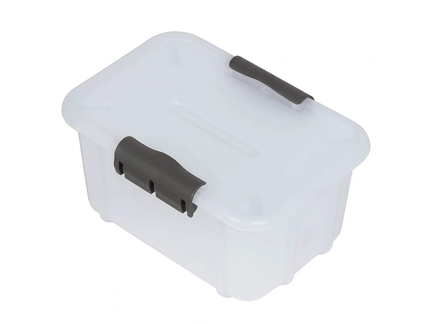 Plastic opbergbox met deksel kunststof melkachtig 3.6 L 26,5x19x13,2 cm
