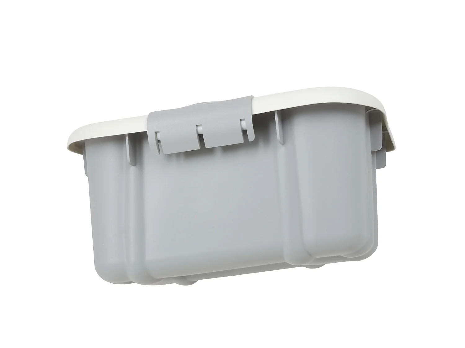 Opbergdoos van kunststof met deksel lichtgrijs 3.6 L 26,5x19x13,2 cm