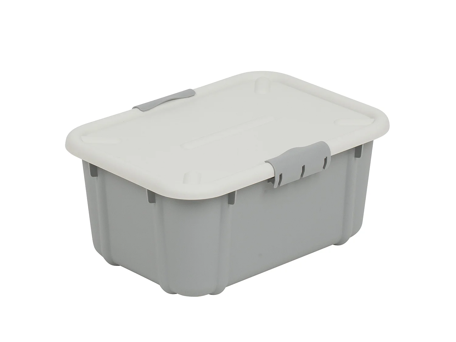 Plastic opbergbox afsluitbaar kunststof lichtgrijs 8 L 34x24,3x15,6 cm