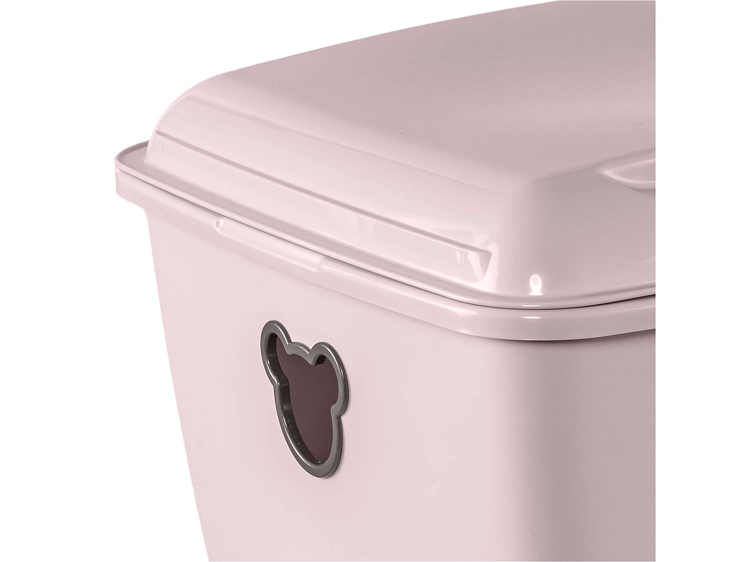 Boîte de rangement jouets en plastique 40 L avec couvercle rose 49,4x36,8x34,1 cm