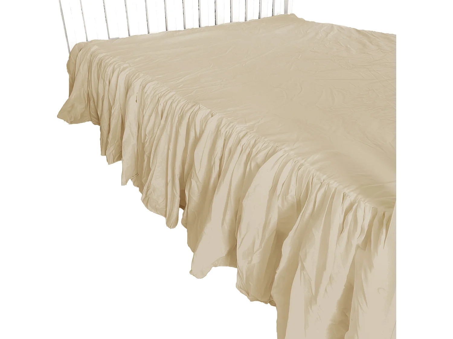 Drap-housse élégant en coton beige 180x200 cm