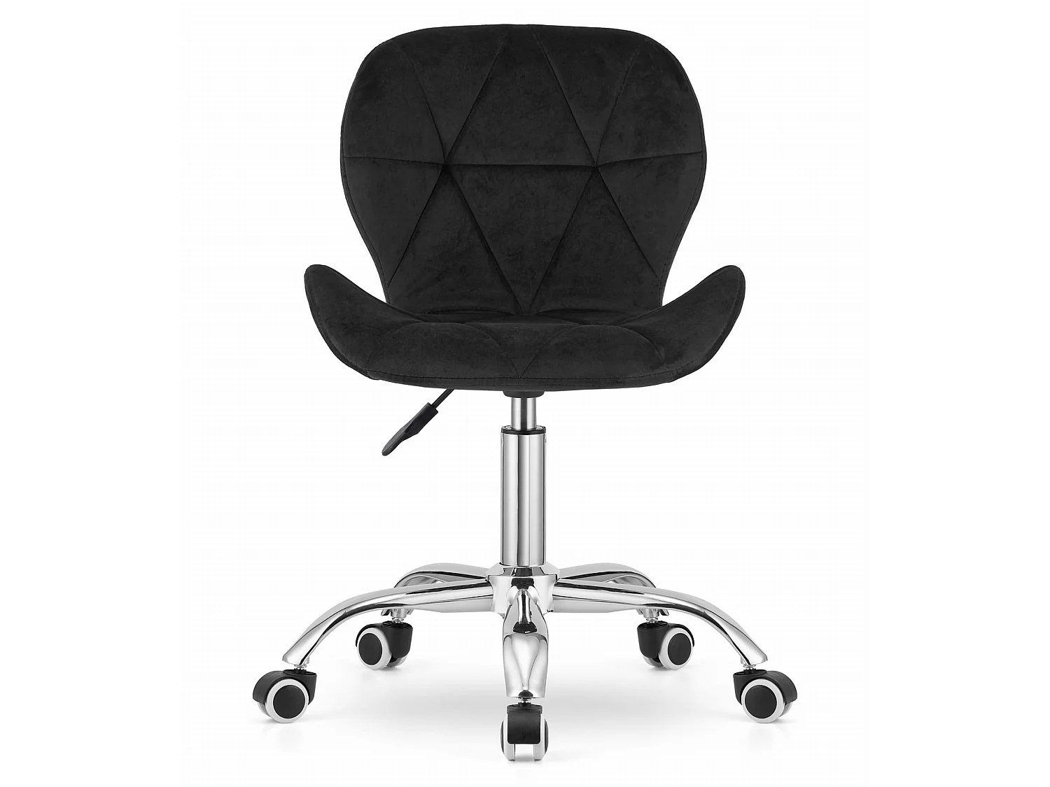 Bureaustoel draaibaar ergonomisch fluweel zwart 53,5x55 cm