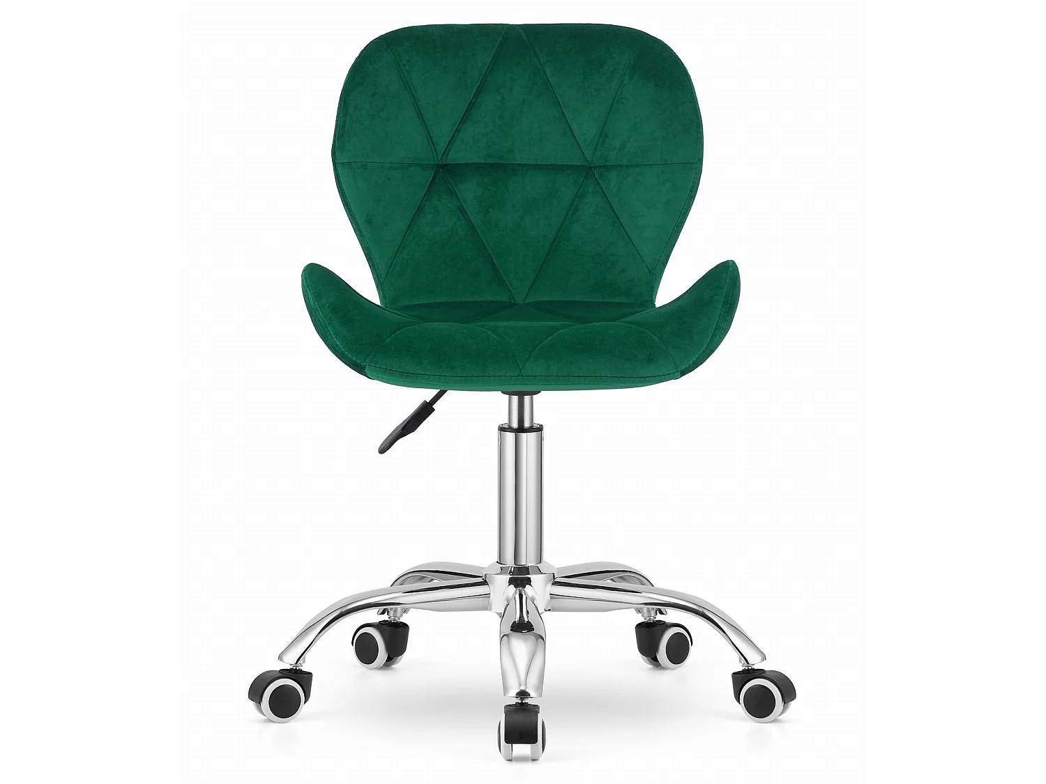 Bureaustoel draaibaar fluweel groen 53,5x55x86,5 cm
