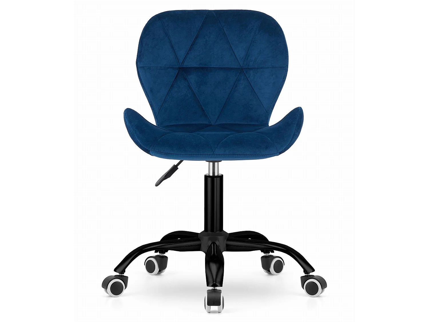 Bürostuhl drehbar Samt dunkelblau 56 cm