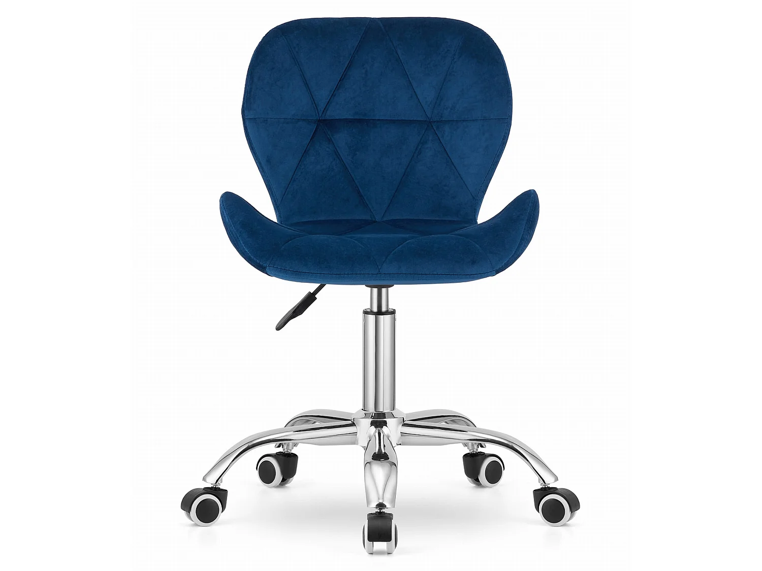 Drehstuhl für Büro ergonomisch Samt Dunkelblau 46x46x52 cm