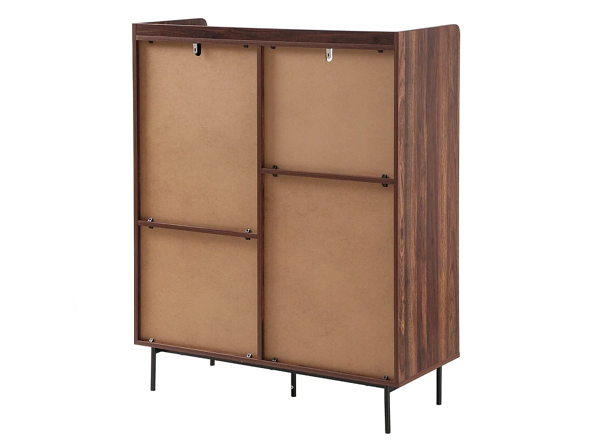 Buffet alto com 2 portas, 2 gavetas com frentes em tecido H120 cm - JETSON