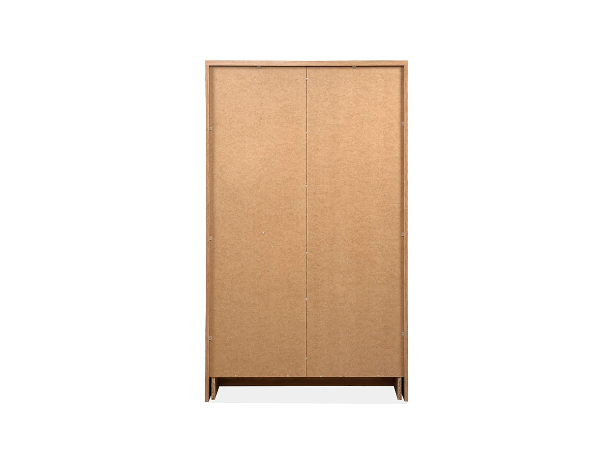 Buffet 2 portes 2 tiroirs effet bois L86 cm - SOREN