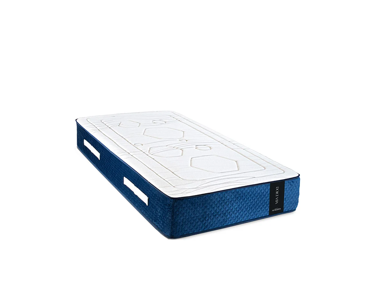 Matelas Ressorts ensachés et Mémoire de forme - 28 cm - DOLCE VITA 80x200 cm - Blanc