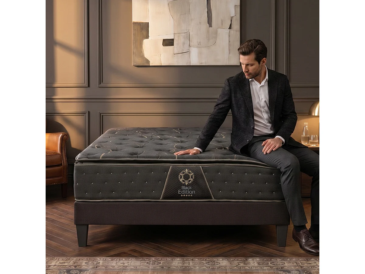 Matelas Mémoire de forme 34 cm BLACK EDITION 180x200