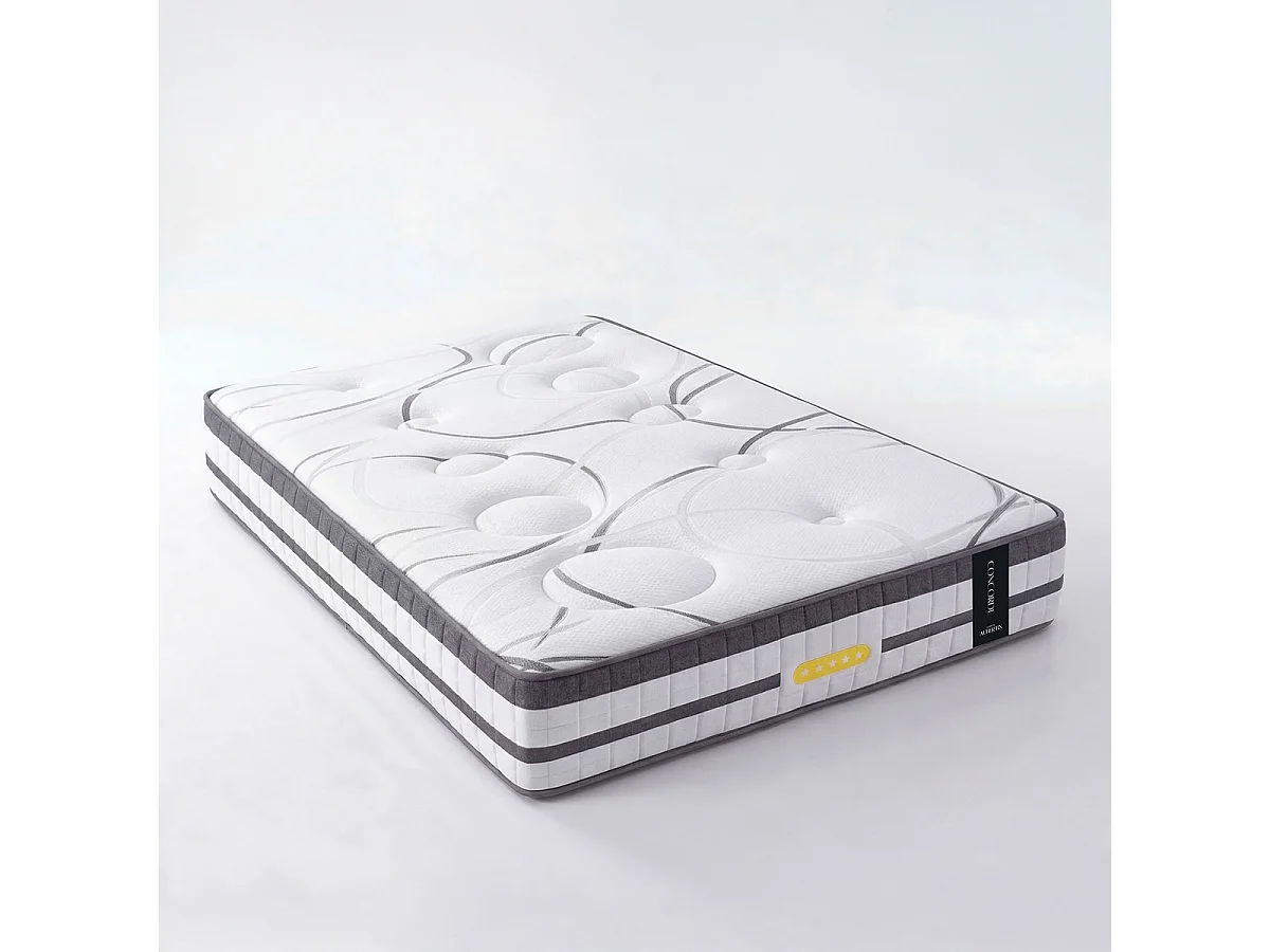 Matelas Ressorts ensachés CONCORDE - 26 cm -  80x200 cm - Blanc