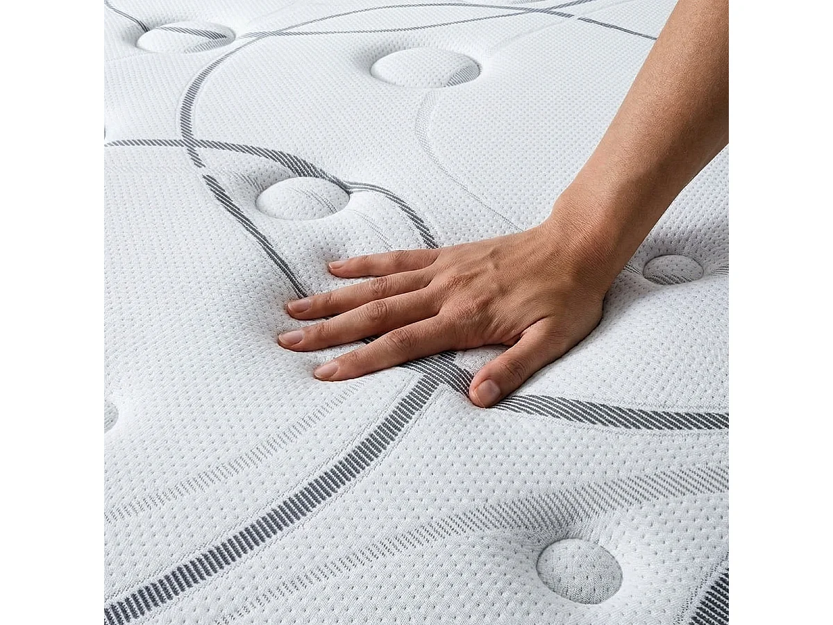 Matelas Ressorts ensachés CONCORDE - 26 cm -  80x200 cm - Blanc