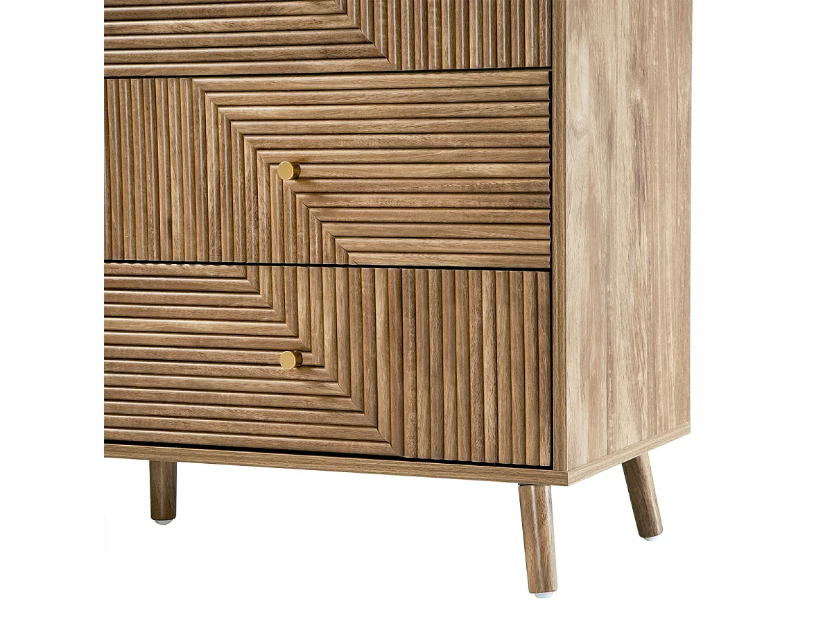 Kommode mit 6 Schubladen und laminierten Fronten, L 120 cm - EDEN
