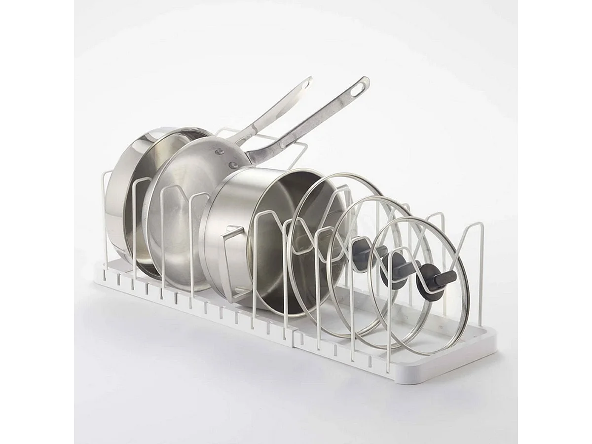 Rangement poêles et couvercles extensible en acier