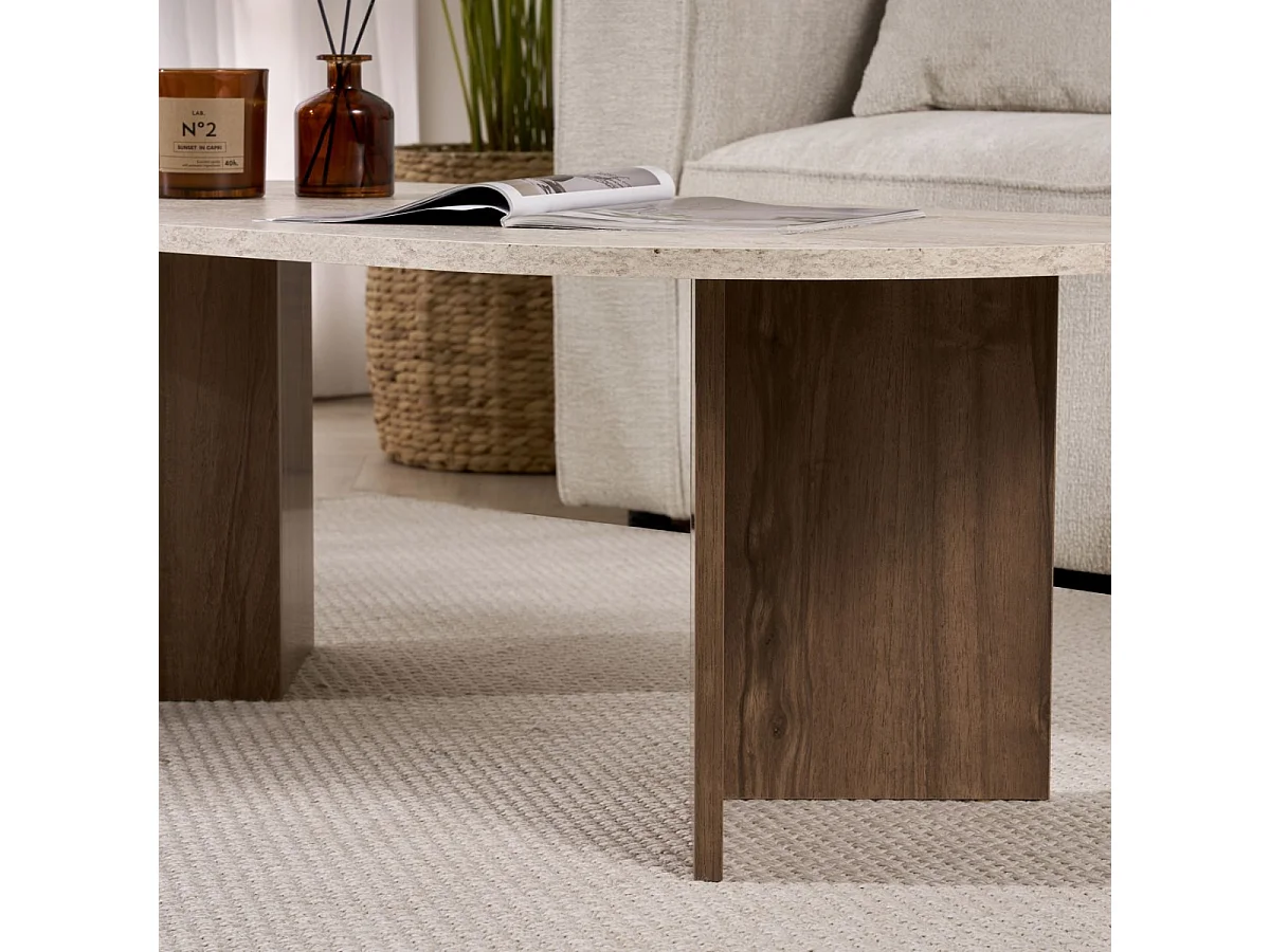 Ovale salontafel L119 cm - IRIS