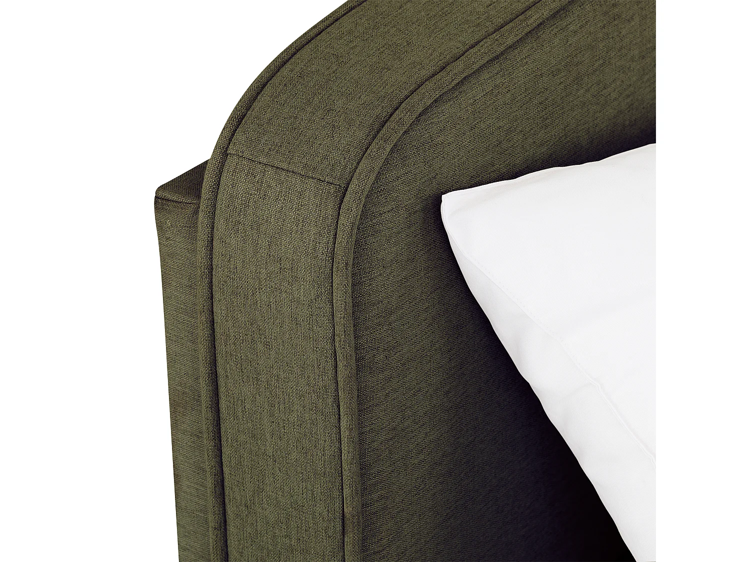 Lit Double LATINI 180x200, en Tissu Vert, Lit King Size 2 Personnes avec Sommier à Lattes Inclus, Design Moderne