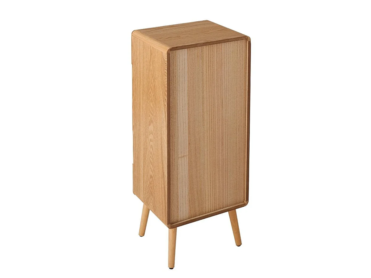 Hochkommode mit 5 Schubladen und lamellenartiger Front H100 cm - AVA