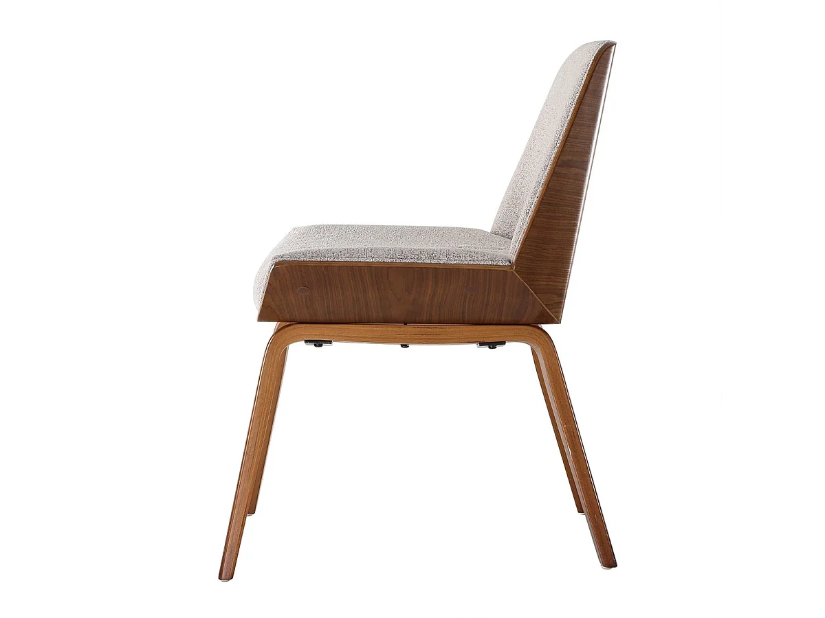 Krzesło materiałowe beżowe, szerokość 52 cm - NICO