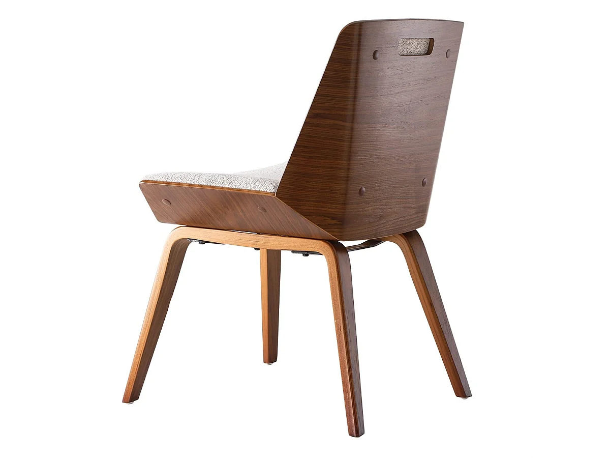 Krzesło materiałowe beżowe, szerokość 52 cm - NICO